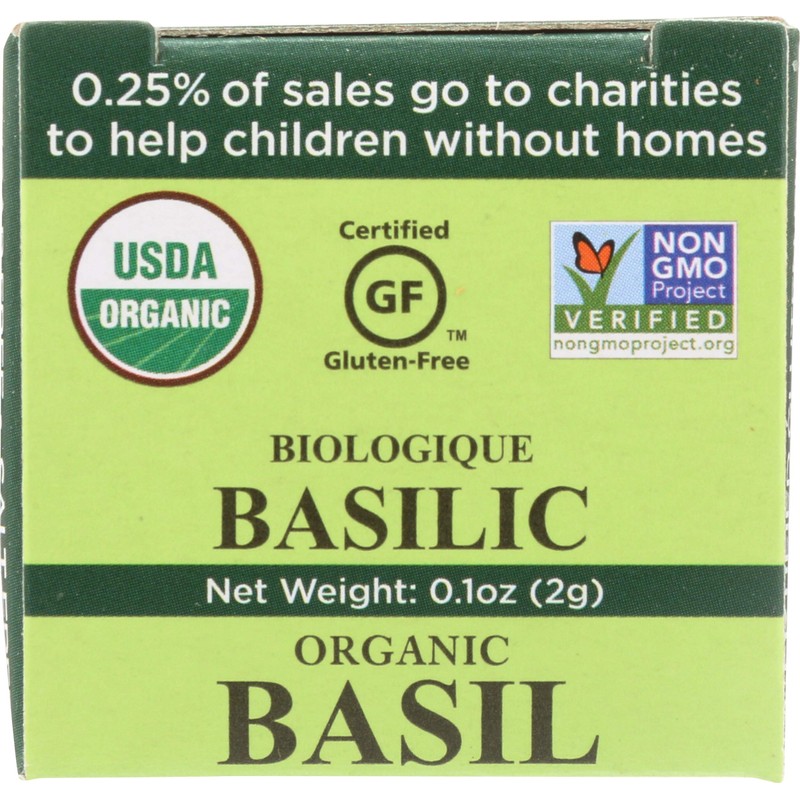 Spicely Organic Basil 0.1 Oz Certified Gluten Free