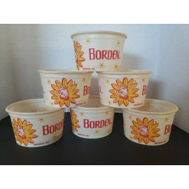 Elsie Te Cow Bordens Vintage 6 Elsie The Cow Borden Dairy Ice Cream 3 oz Waxed Cups Unused New