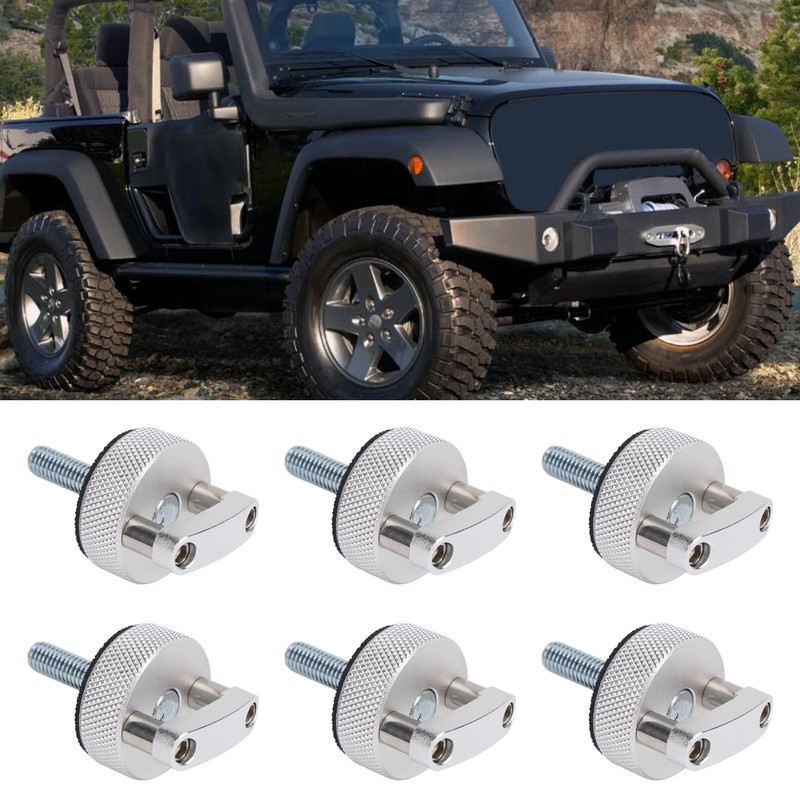 6PCS Hard Top Quick Removal Fastener Thumb Screw with D