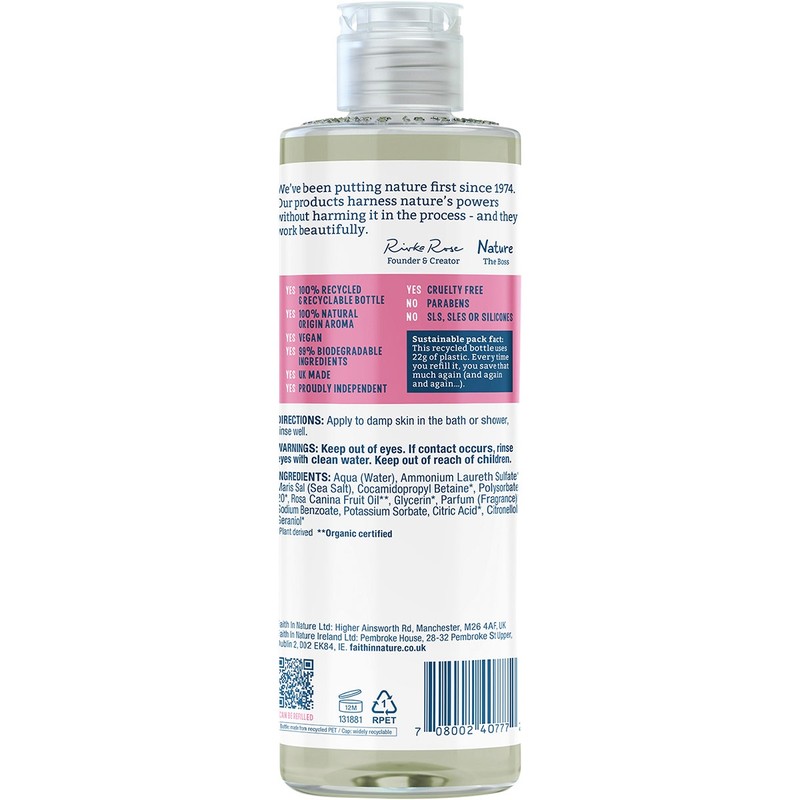 FAITH IN NATURE Body Wash Balancing Wild Rose 400ml