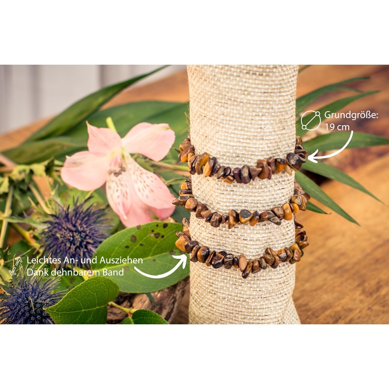 Lebensquelle Plus Tiger's Eye Chip Bracelet | High Quality Gemstone