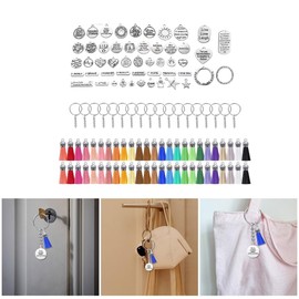 TQUXNGA Inspirierende Schlüsselanhänger-Bastelsets, ermutigender Wortanhänger, Schlüsselanhänger, Zubehör, Motivations-Schlüsselanhänger-Zubehör-Sets, Siehe ausführliche Beschreibung, As detailed