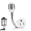 3 Prong Outlet Light Socket Adapter,Light Bulb to Outlet Socket