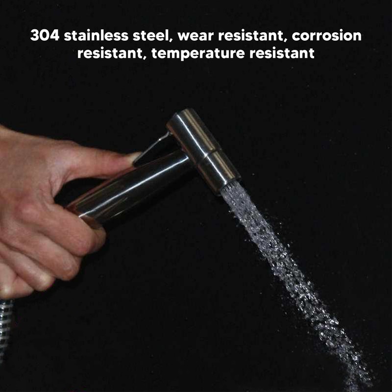 Sink Sprayer Stainless Steel Squared Electroplated Black Large Flow Bidet