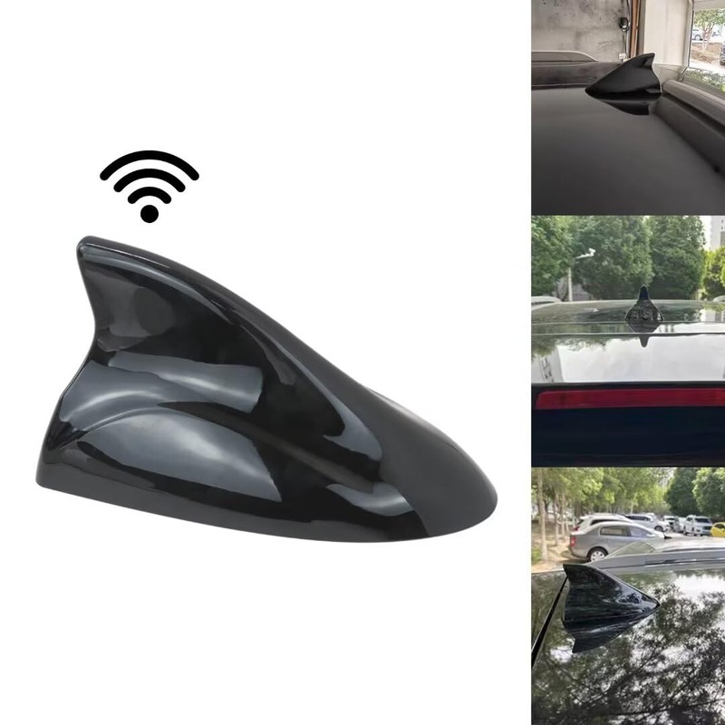 HaeKap Black New Shark Fin Antenna Car Roof ABS Antenna
