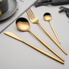 16 Stück Gold Besteck Set,Edelstahl goldenes Besteck set,Besteck Set 4