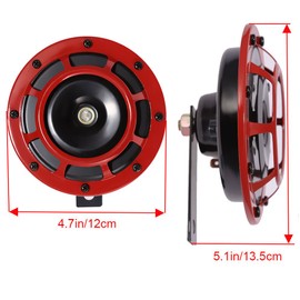 Anxingo - Bocina eléctrica para coche de 12 V, bocina universal para vehículo de tono alto y tono bajo, con soporte, añade seguridad a la conducción con 118 dB (A) de sonido