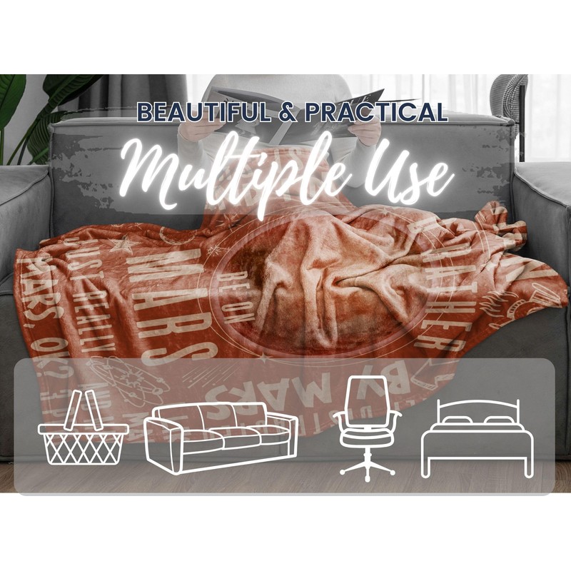 Huglanket Mars Gifts for Men Women, Space Gifts for Mars