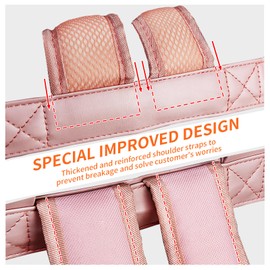 Flyhapi Clear Backpack Heavy Duty for Girls, Thick PVC Transparent Bookbag with Leather Trim, Stadium Approved Clear Backpacks, Large Capacity See Through Backpacks for School (Pink)