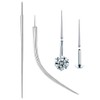 NOPKESV Stainless Steel Piercing Taper Insertion Pin, Thread-Free Assistant Tool,