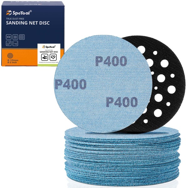 SpeTool Sanding Mesh 125 mm Velcro Pack of 30 Sanding