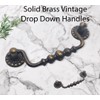 Universal Hardware Solid Vintage Cabinet Handles Antique Brass Swan Neck