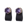 Rockcloud Set of 2 Hexagonal Amethyst Crystal Cabinet Knobs Cupboard
