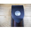 Leather Brown 5" knife sheath.Buffalo nickel snap - fits Buck