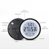 °C/°F Digital Thermometer Hygrometer Temperature Humidity Meter Alarm Clock Touch