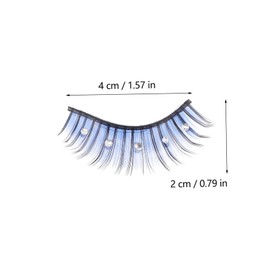 TOVINANNA 5pairs Colored Rhinestone Fake Eyelashes for Festival Cosplay Comfortable Easy to Apply Eye-catching Extensions for All-day Wear