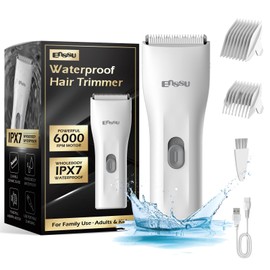 ENSSU Electric Body Hair Trimmer for Men, Handy Ball Trimmer Groin & Pubic Hair Trimmer for Men, Rechargeable Waterproof Body Shaver Groomer for Men for Travle, White