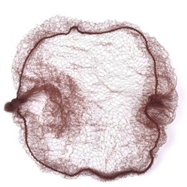 Hair Nets 20 Pcs, 20 Inch Invisible Mesh Elastic Edge Hair Net for Women Food Service, Ballet Buns (Brown)