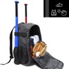 ZOEA Baseball Bat Bag Backpack, T-Ball & Softball Equipment &