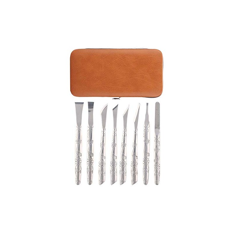 Kit Profesional de Pedicura, 8 Piezas de Limas de Acero