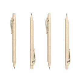 A Good Company Recycled Grass Pencils - Set of 4 - Mechanical and Refillable - 0.5 mm - Wheat Beige