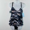 Swim Solutions $109 Coastal Plates Triple Tier One Piece Swimsuit
