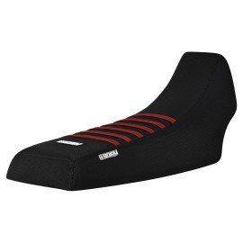 Yamaha 1987 - 2006 YAMAHA Banshee Gripper SEAT COVER All Black w/ Maroon Ribs #112