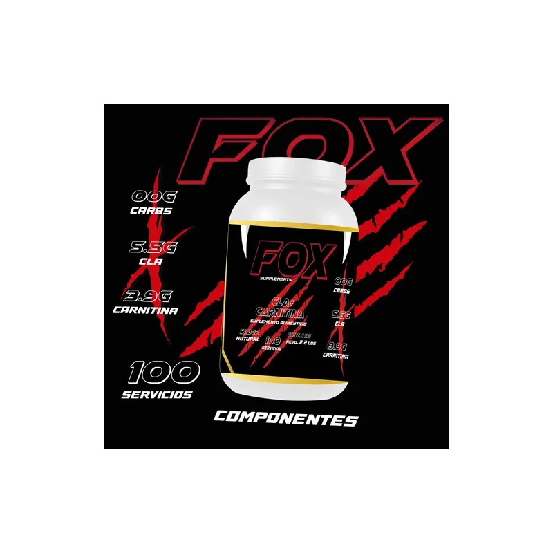 Cla Carnitina Fox Suplements 1kg Pre Entreno 200servicios