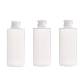 QUUPY 3Pcs 200ml/6.8oz Empty Refillable Clear Plastic Soft Tube Squeeze Bottle With Flip Cap Travel Bottle Makeup Cosmetic Toiletries Packing Storage Containers for Shampoo Shower Gel Toner Lotion
