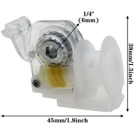 safycaby 1 PCS Tilt Mechanism for Hexagonal Rod Horizontal Blinds Pre-Corded Low Profile Cord Tilt Control 1/4 "Hexagonal Hole