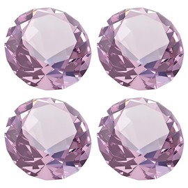 Eterspr 40 mm crystal glass diamond, crystal glass cut diamond, pink crystal glass diamond, for wedding decoration, party decoration, shop window decoration