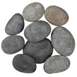Happyyami 9 Pieces Painting Stones 5-7cm Flat Stones for Crafts Decoration Small Natural Garden Stones for Painting Crafts