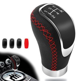 DREAMIZER Car Gear Knob, Universal 5 Speed Gear Lever with 3 Caps Replacement for 8 mm 10 mm 11 mm 12 mm Port Manual Automotive Gear Stick Gear Knob