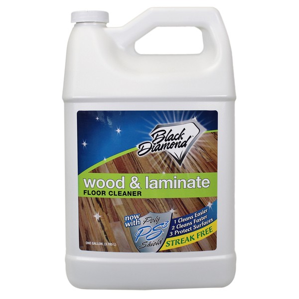 Black Diamond Stoneworks Wood & Laminate Floor Cleaner: For Hardwood, Real, Natural & Engineered Flooring –Biodegradable Safe for Cleaning All Floors. Streak-Free, Easy To Use, Non-Toxic, No-Rinse!