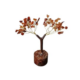 Carnelian Crystal Gemstone Tree Artificial Home Decor Crystal Tree Of Life Gift For Women & Men Spiritual 7 Inch