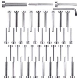 CKE Cable Railing kit Invisible Turnbuckle 1/8" 20 Pairs Swage Threaded Stud Hex Head Fitting Receiver Terminal for Wood & Metal Post