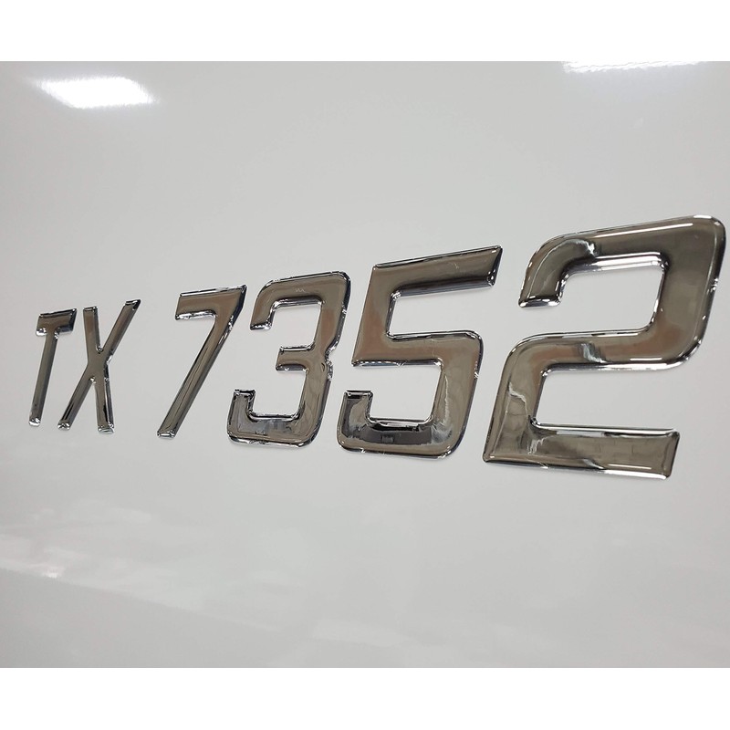 Boat & Jetski Registration Numbers - Domed/Raised Decal (16 Pcs)