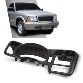 ALLGOOD Double Din Dashboard Bezel Cluster Trim, Compatible with Chevy Blazer S10 GMC Jimmy Sonoma 1998-2004, Black