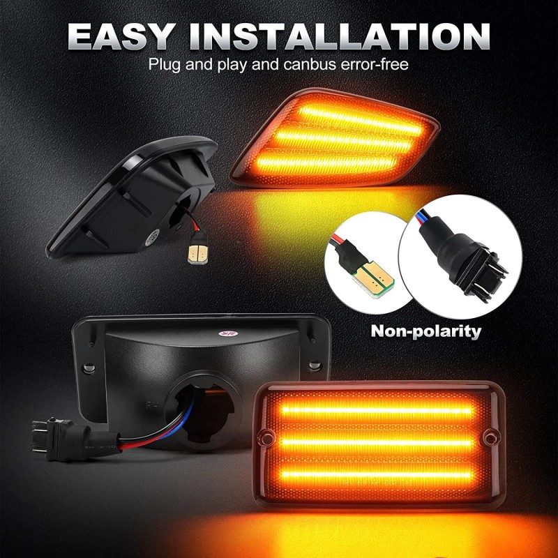 MAG For 97-06 Jeep Wrangler TJ LED Dynamic Front Side