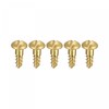 sourcing map Wood Screws M3.5 x 12mm Slotted Round Head