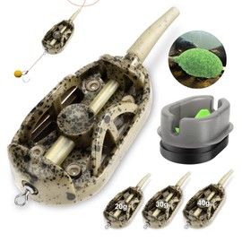 Realure Carp Fishing Feeders Method Fishing Feeder with Fishing Weights 20g 30g 40g Method Feeder Inline Method Feeders Fishing Tackle for Fishing Feeder Bait Carp Fishing