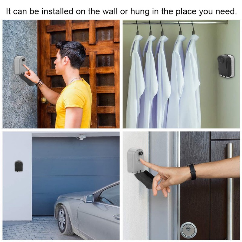 Household Wall Mounted 4 Digit Password Key Lock Box Keys