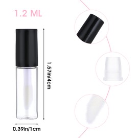 WLLHYF Mini Lip Gloss Tubes, 100 Pcs Refillable Lip Balm Bottle Transparent Empty Containers Travel Personal Cosmetic Inserts Cosmetic Tools Mini Lipstick Containers for Women DIY Makeup