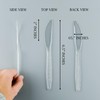 PLASTICPRO Clear Plastic Knives Disposable Cutlery Utensils 50 Count