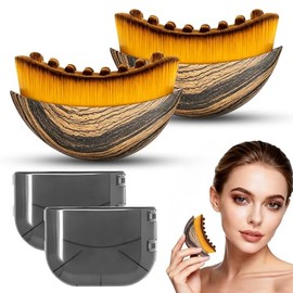 2PCS Lymphatic Contour Face Brush – Set de Cepillos para Masaje Facial, Herramienta de Belleza y Relajación Muscular, Diseño Ergonómico con Cerdas Sua