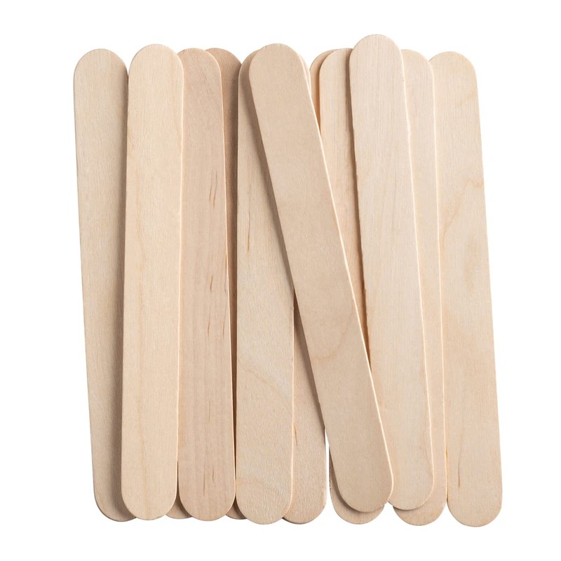 GUSTO [100 Count] Jumbo 6 Inch Wooden Multi-Purpose Popsicle Sticks,