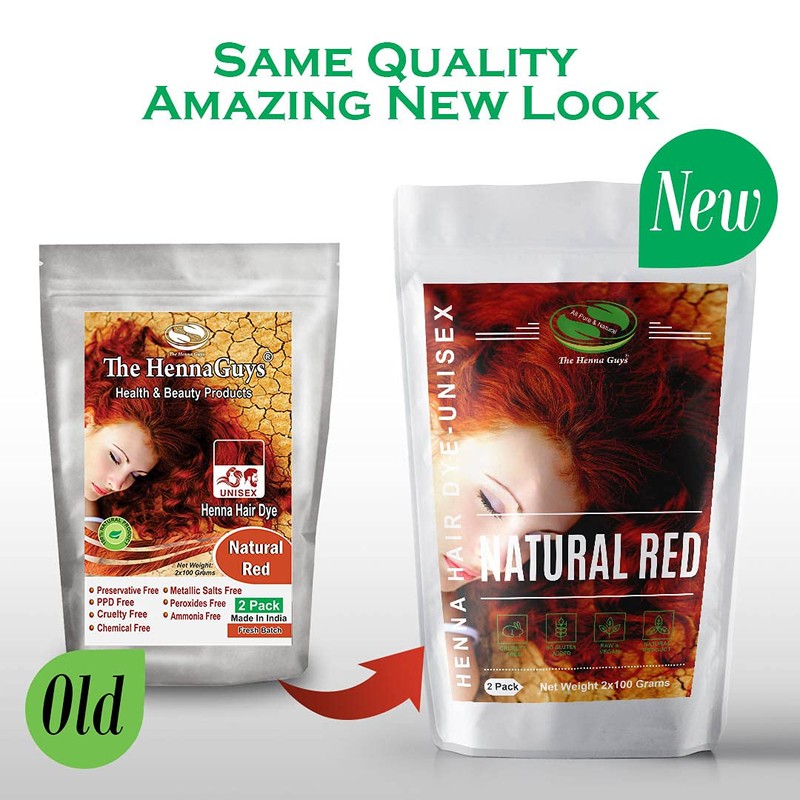 Natural Red Henna Hair Color/Dye 2 Pack - The Henna
