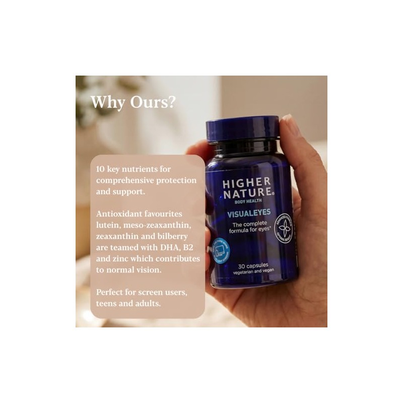 Higher Nature VisualEyes - Supports Vision - 30 Capsules