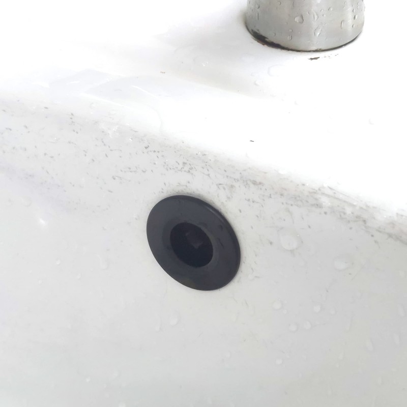 Hayaww 4 Pieces Round Overflow Cover, Sink Overflow Ring, Sink
