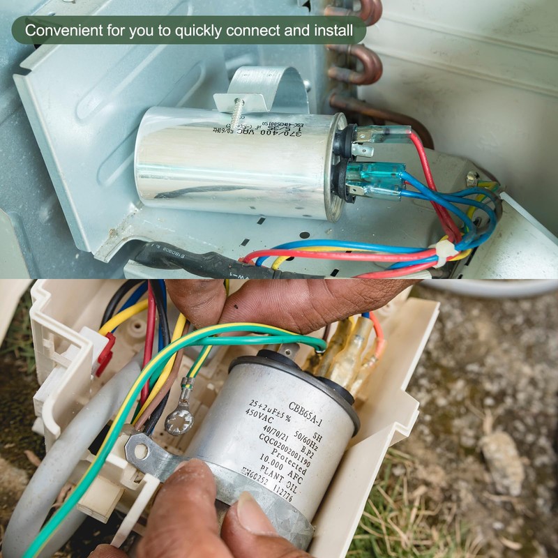 YOKIVE Run Capacitor CBB65, Oval Run Start Capacitor with Terminal